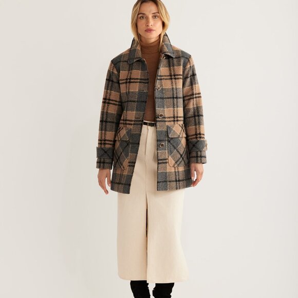 Pendleton WOMEN'S wool plaid BARN COAT - Picture 1 of 6